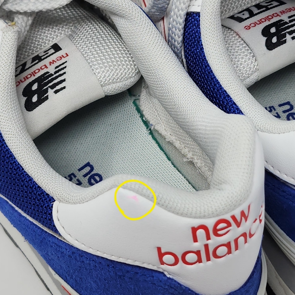 Men's New Balance 574 Red, White, and Blue Casual Retro Athletic Shoe - Picture 10 of 14
